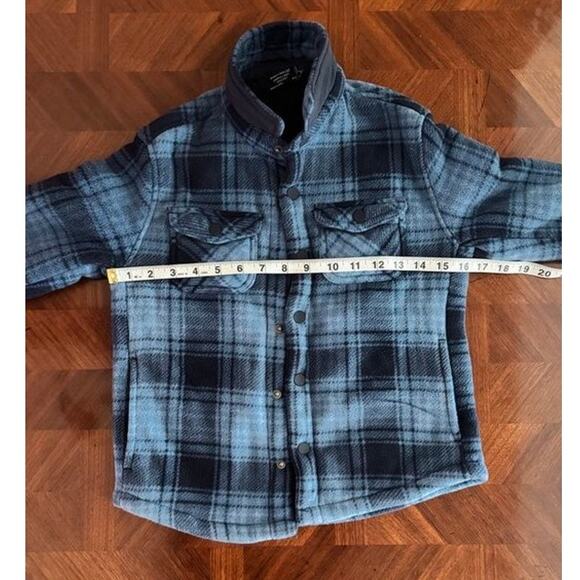 Member’s Mark Blue Plaid Sherpa Lined Flannel Shacket Boys Size M-Size 6/7 - Picture 12 of 12